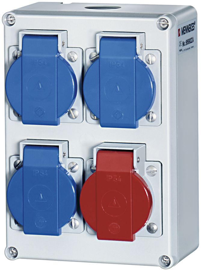 Stromverteiler Mennekes Amaxx Typ 86992ZA 3×T23 1×T25