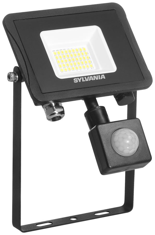 LED-Strahler Sylvania START FLOOD PIR 27W 3000lm 830 IP65 110° 190×125mm schwarz