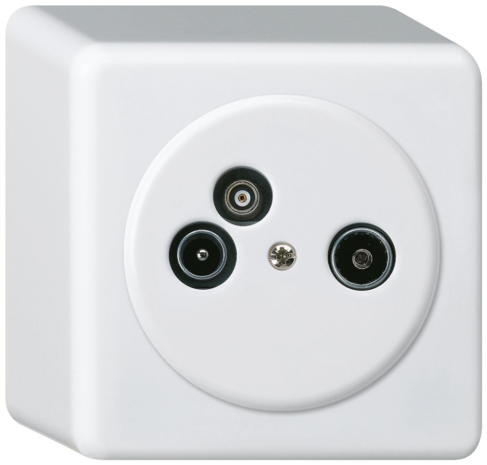 AP-Antennendose TV-R-Daten basico 2GHz 19db weiss