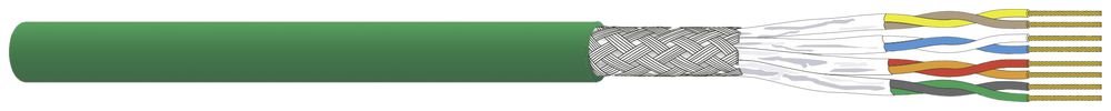 Datenkabel Dätwyler CU 7702 4P flex S/FTP, Kat.7 LSZH Dca 1000m grün