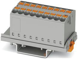 Bloc répartiteur Phoenix Contact PTFIX 6×2.5mm² vertical pour NS 35, bleu