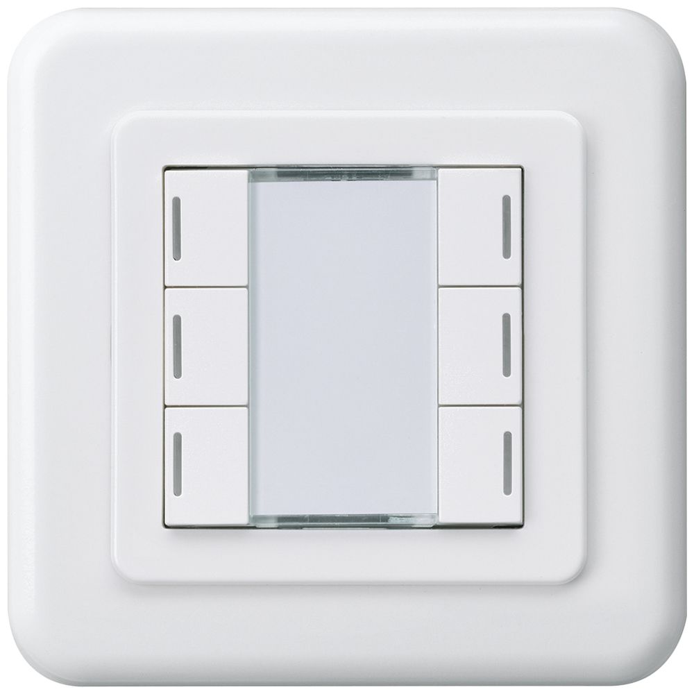 Poussoir ENC Hager basico C KNX sextuple LED blanc