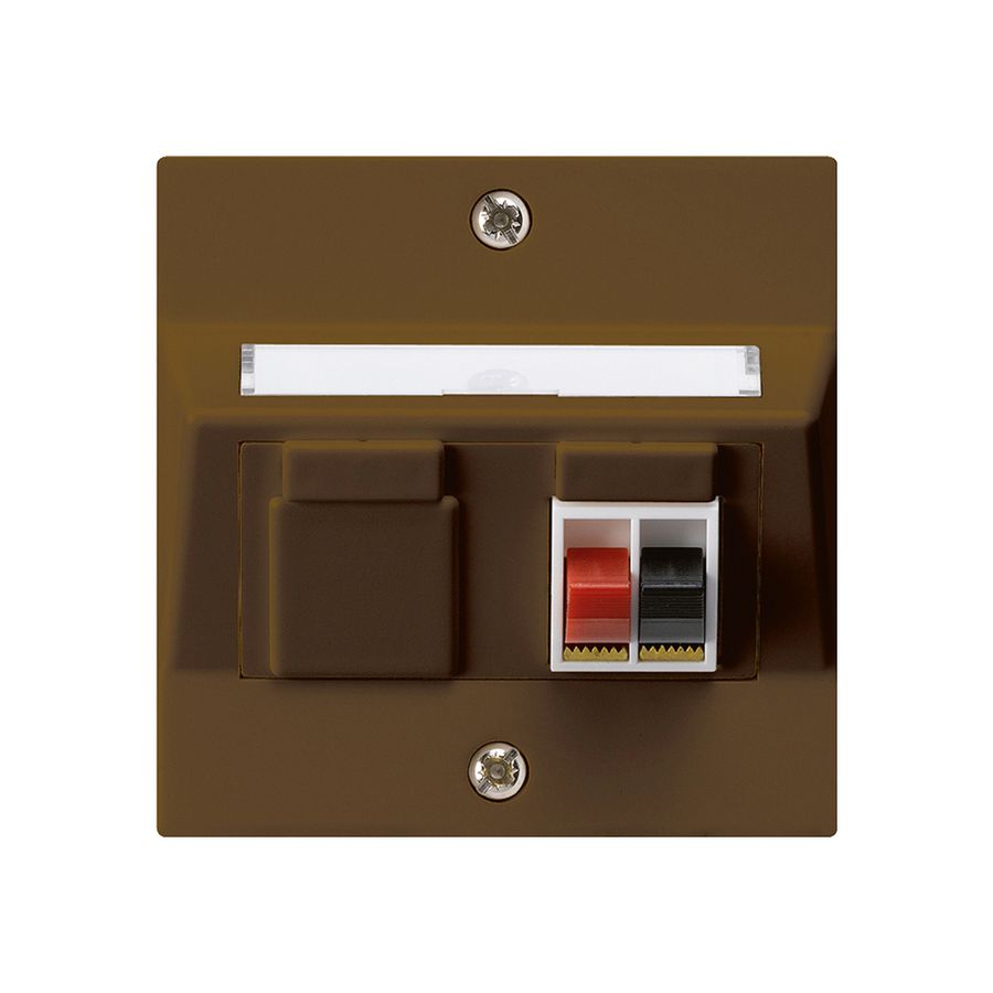 Prise ENC audio kallysto 1×brun borne à étrier pour 1 haut-parleur