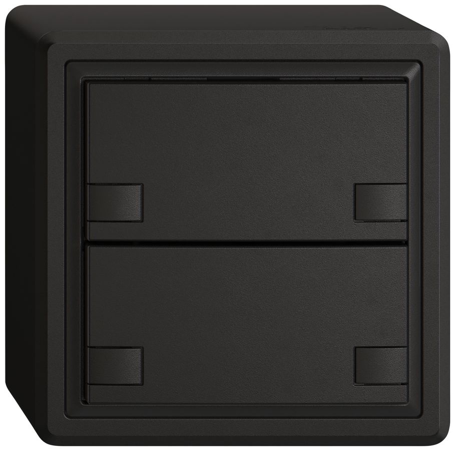 AP-Universaltaster EDIZIO.liv UNI SNAPFIX® 5…48V o.LED 2× 2-Tbed.sz