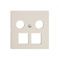 Kit di copertura EDIZIOdue F, p.presa multimedia, p.2×RJ45 Keystone crema