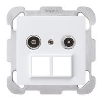 Prise multimédia ENC kallysto R/TV montage B 11dB 2GHz blanc