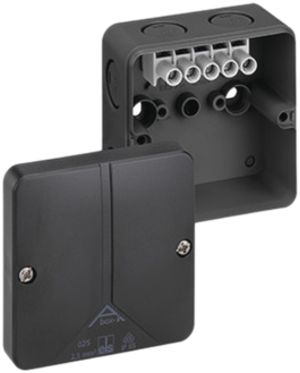 AP-Abzweigdose Abox-i m 025-2.5² IP65 82×82×52mm schwarz