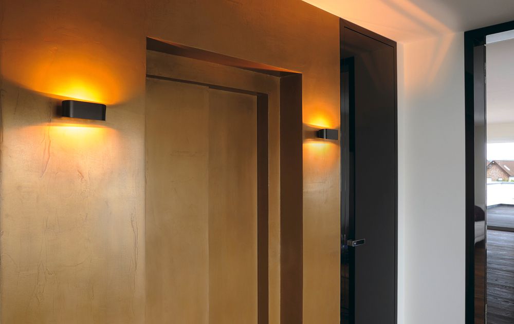 Wandleuchte SLV OSSA, R7s 100W up/down oval IP20 schwarz