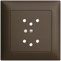 UP-Frontset EDIZIOdue coffee 88×88mm 2×T12 mit Linse