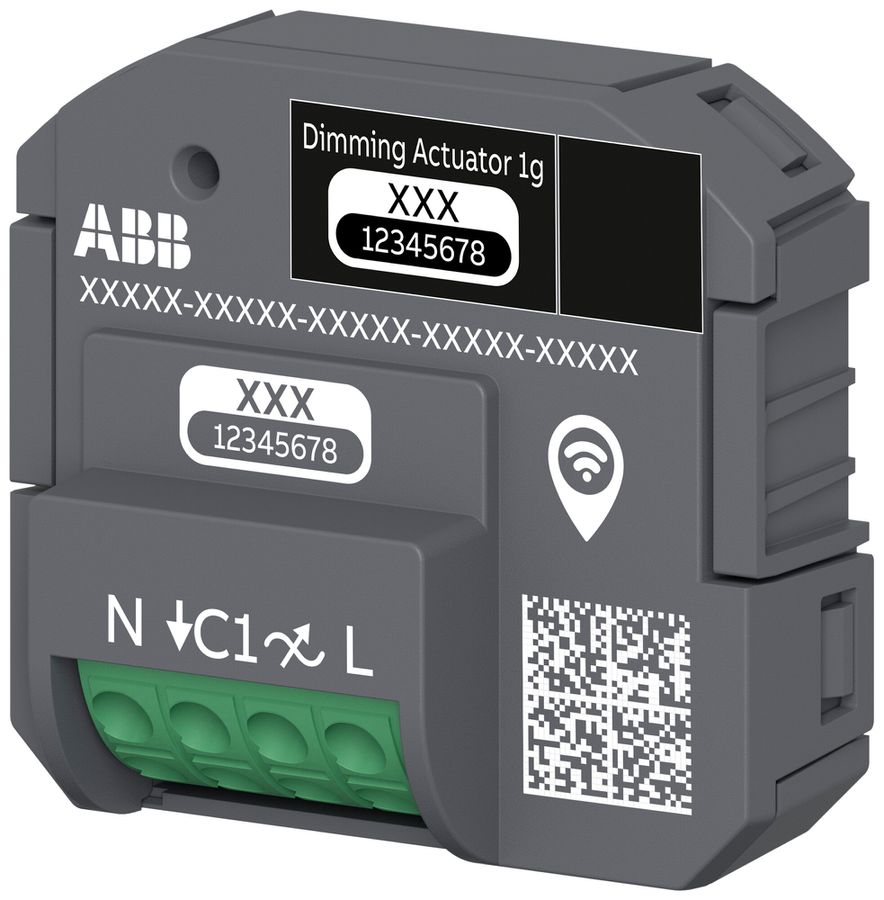 EB-RF-Dimmaktor ABB free@home wireless 1×Ausg 3…180W 230V