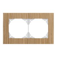 Abdeckrahmen EDIZIOdue prestige 1×2 eiche relief