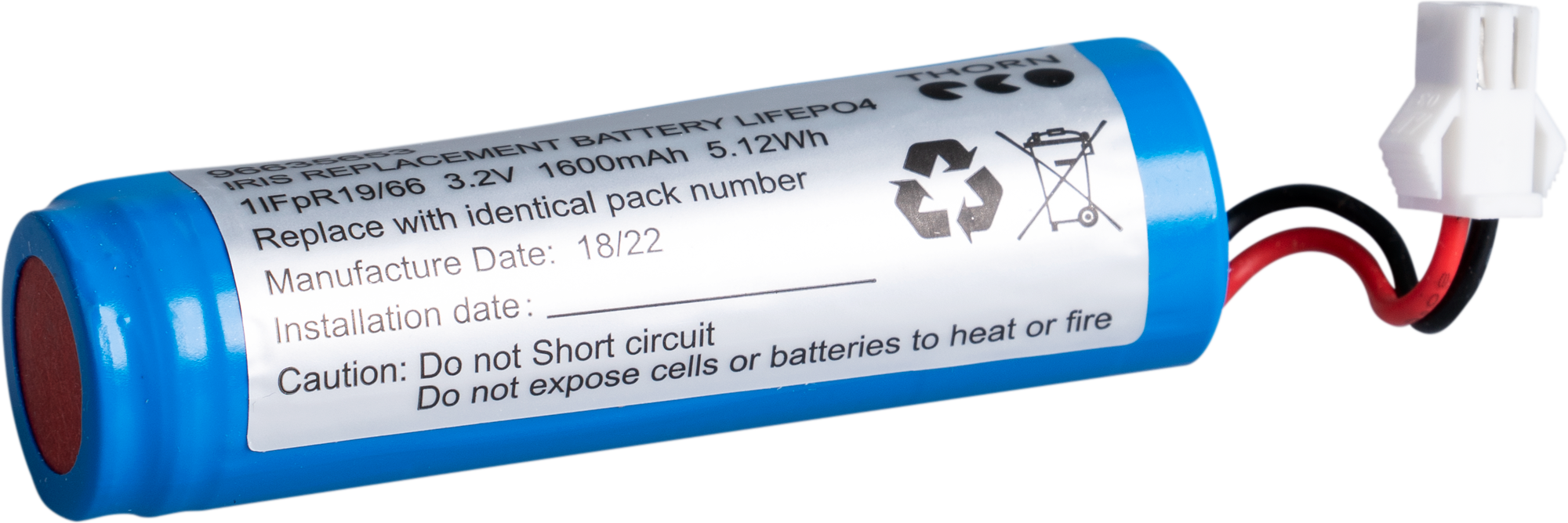 Batteria di ricambio Luce d'emergenza a incasso a LED Iris
