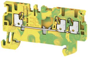 Borne de protection Weidmüller A3C PUSH IN 1.5mm² 4 contacts vert/jaune