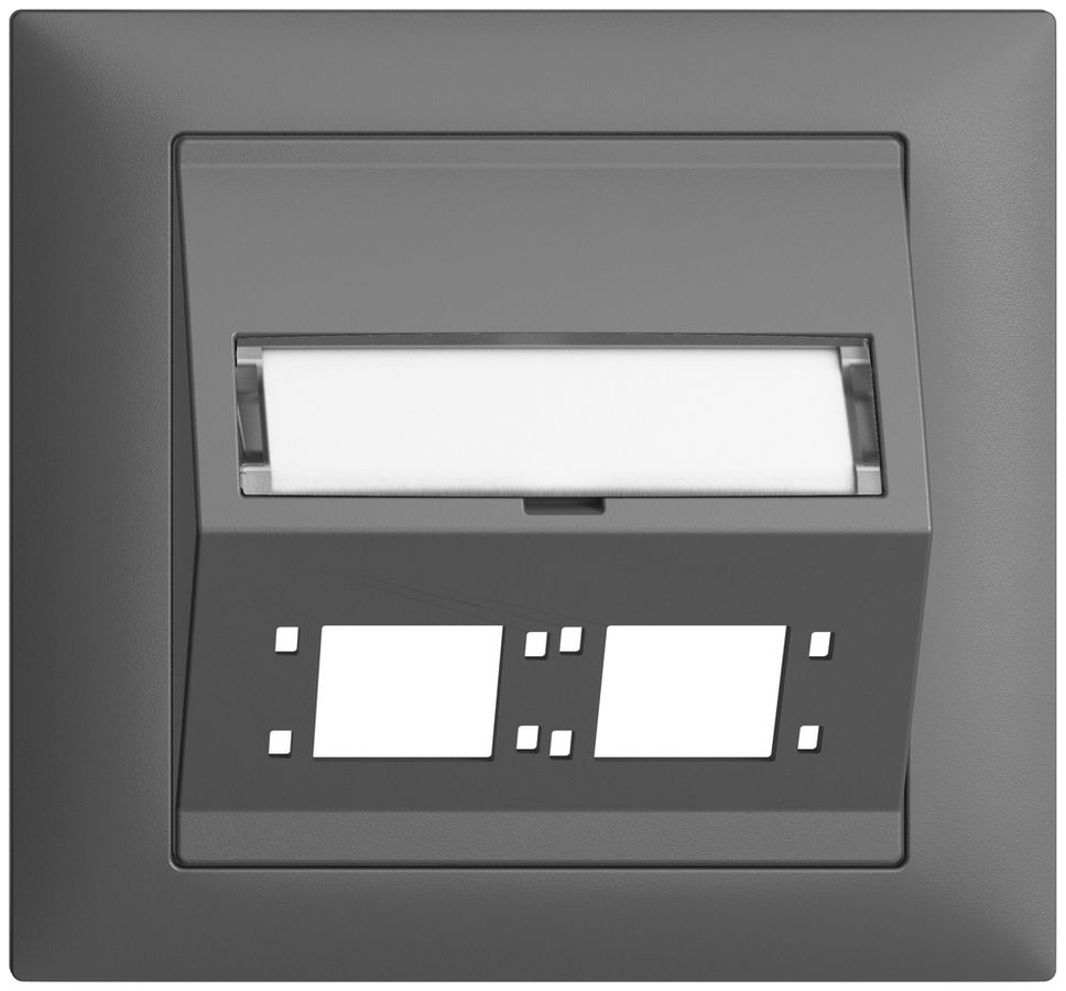 Kit montage INC EDIZIOdue FKE sortie oblique 2×R&M cat.6A/LC spécial, grf