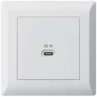 Prise de charge USB ENC Hager kallysto.line type C 65W 3250mA blanc