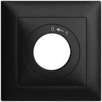 Frontset EDIZIOdue 0<-1 schwarz 88×88mm für Schwenktaster