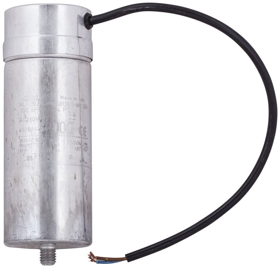Condensatore ICAR MLR25U25100060138I-C 100µF 400V per avviamento Ø60×138mm
