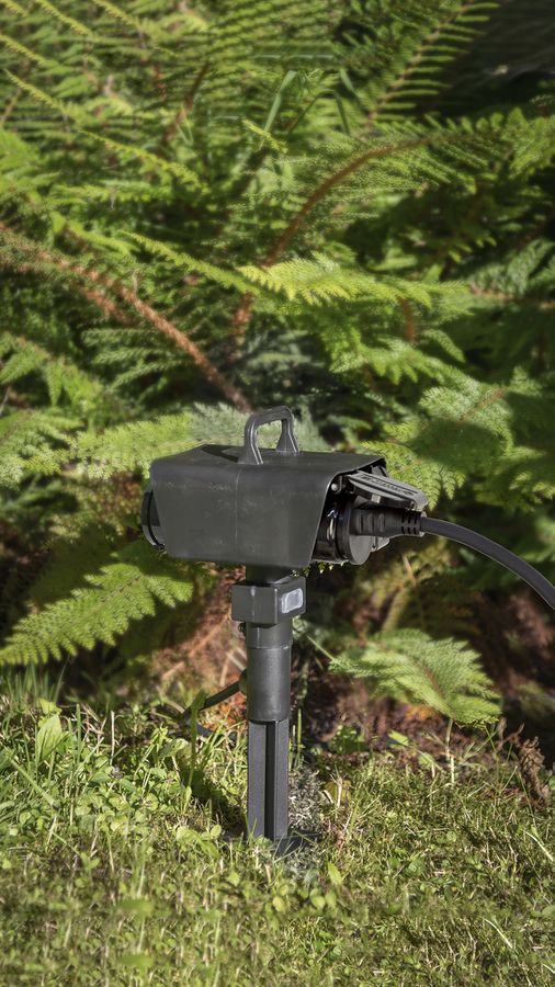 Gartensteckdose Steffen GardenLine Erdspiess 4×T13 Kabel 3m IP44