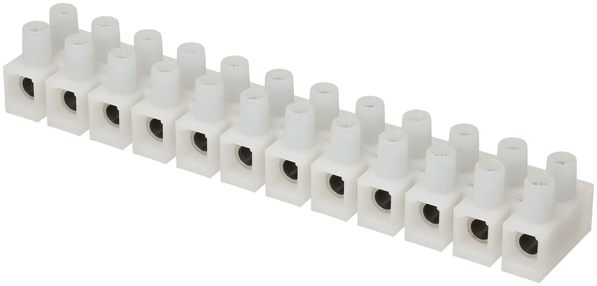 Barrette de bornes Adels-Contact 12P 4…16mm² 76A 500V blanc
