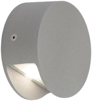 Lampada a muro LED SLV PEMA, 4.7W 120lm 3000K IP44 grigio argento
