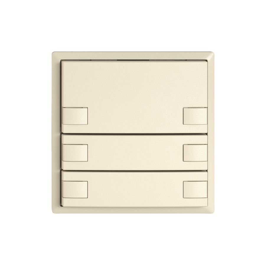 Pulsante KNX RGB EDIZIO.liv SNAPFIX® sensore temp.s.LED 6× com.1T cr