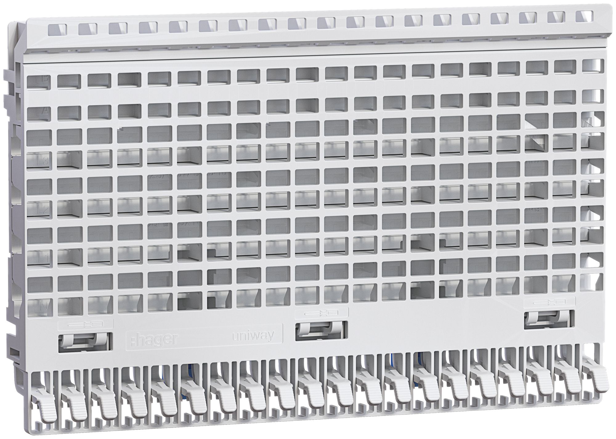 Zoccolo a innesto Hager uniway 125A 180mm 20 posti per barre 10×3mm