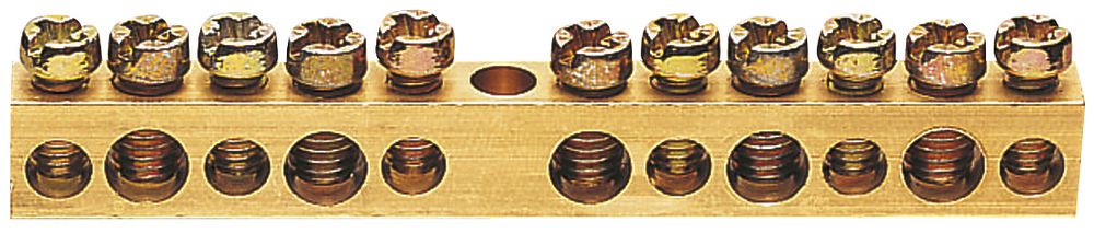 Sbarretta con morsetti Hager 5×16/6×10mm² ottone