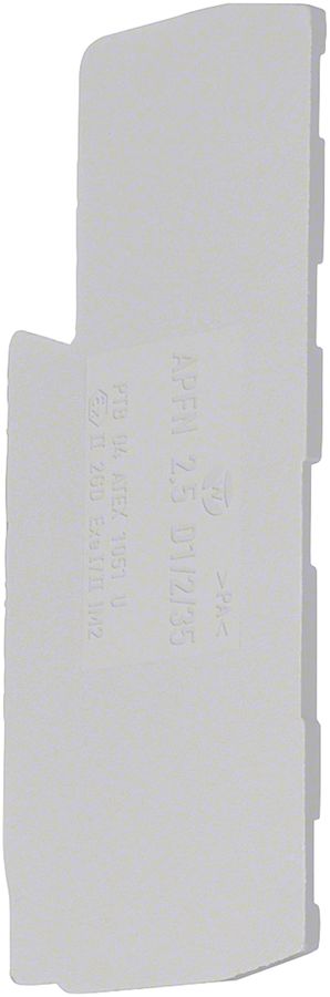 Paroi de fermeture Hager pour KYA02LH3, KYA02LP, KYA02KD brides L 2.5mm² gris