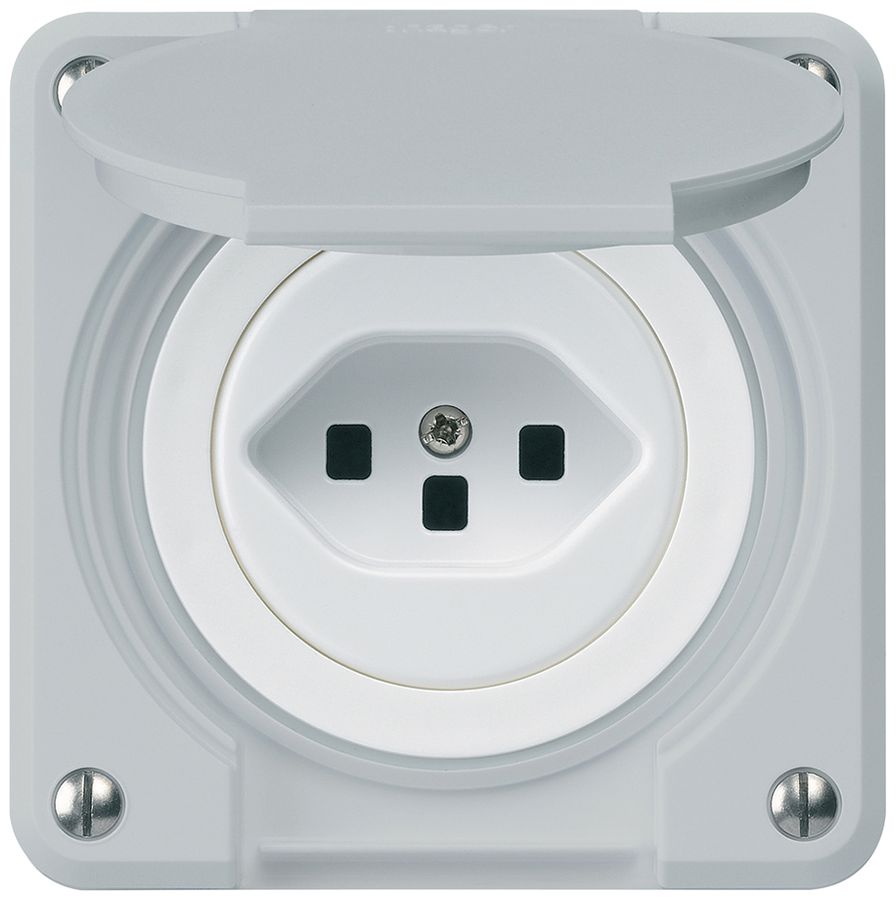 UP-Steckdose robusto A Typ 23 grau mit Steckklemmen