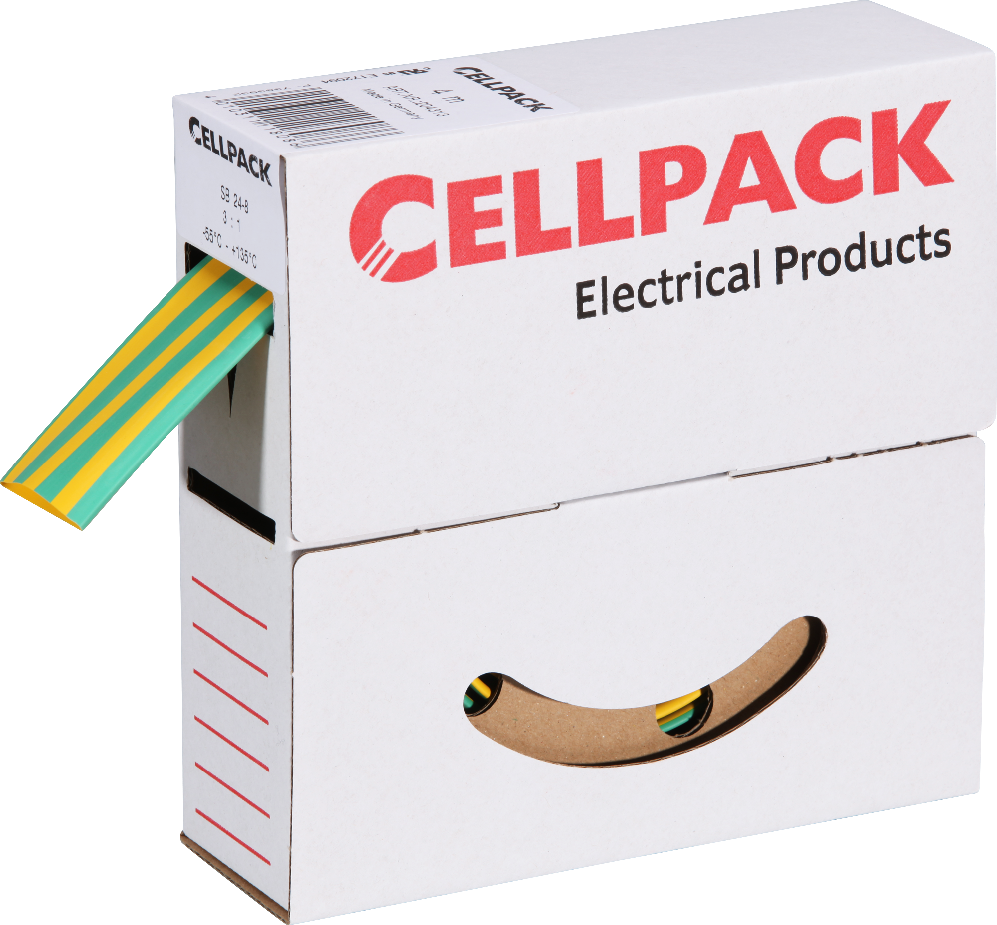 Guaina retrattile SB 6mm×10m verde/giallo