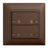 UP-Frontset EDIZIOdue zeptrionAIR Dimmer S1/S2 mit LED coffee