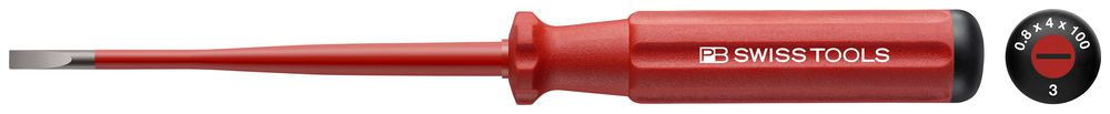 Schlitzschraubenzieher PB 0.8×4×100mm VDE 1000VAC/1500VDC, DIN7437