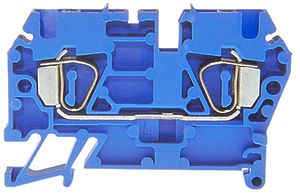 Borne de passage joignable WZ 0.2…2.5mm² 20A 600V ressort 2×1 rail DIN 35mm bl