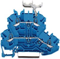 Morsetto 2 piani WAGO TOPJOBS 2.5mm² N/N blu con supporto iscrizione