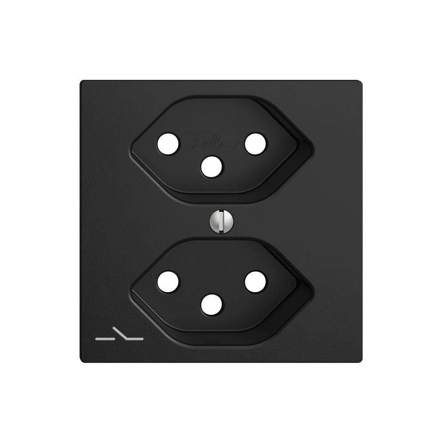Frontplatte EDIZIOdue 2×T13 1×S schwarz