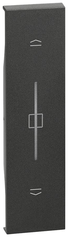 Coperchio tasto Living Now with Netatmo 1 modulo p.interruttore tapparelle nero