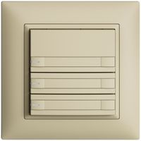 UP-Taster KNX 3-fach EDIZIOdue vanille RGB mit LED mit Papiereinlage