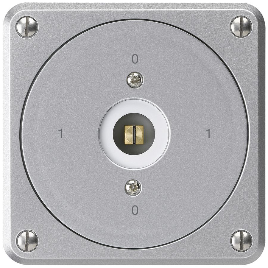 Interrupteur à clé carrée ENC robusto sans clapet 0/2P aluminium combi