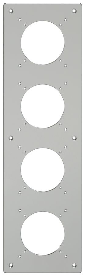 Montageplatte ELEMENT SNAPFIX® 4×1 vertikal 125×425mm Aluminium