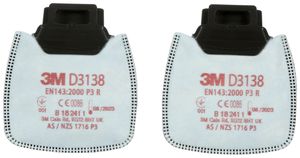 Partikelfilter 3M Secure Click D3135, 1 Paar, Schutzstufe P3 R