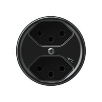 Steckdose origin 2×Typ 13 1×S 10A 230V 60×60mm schwarz