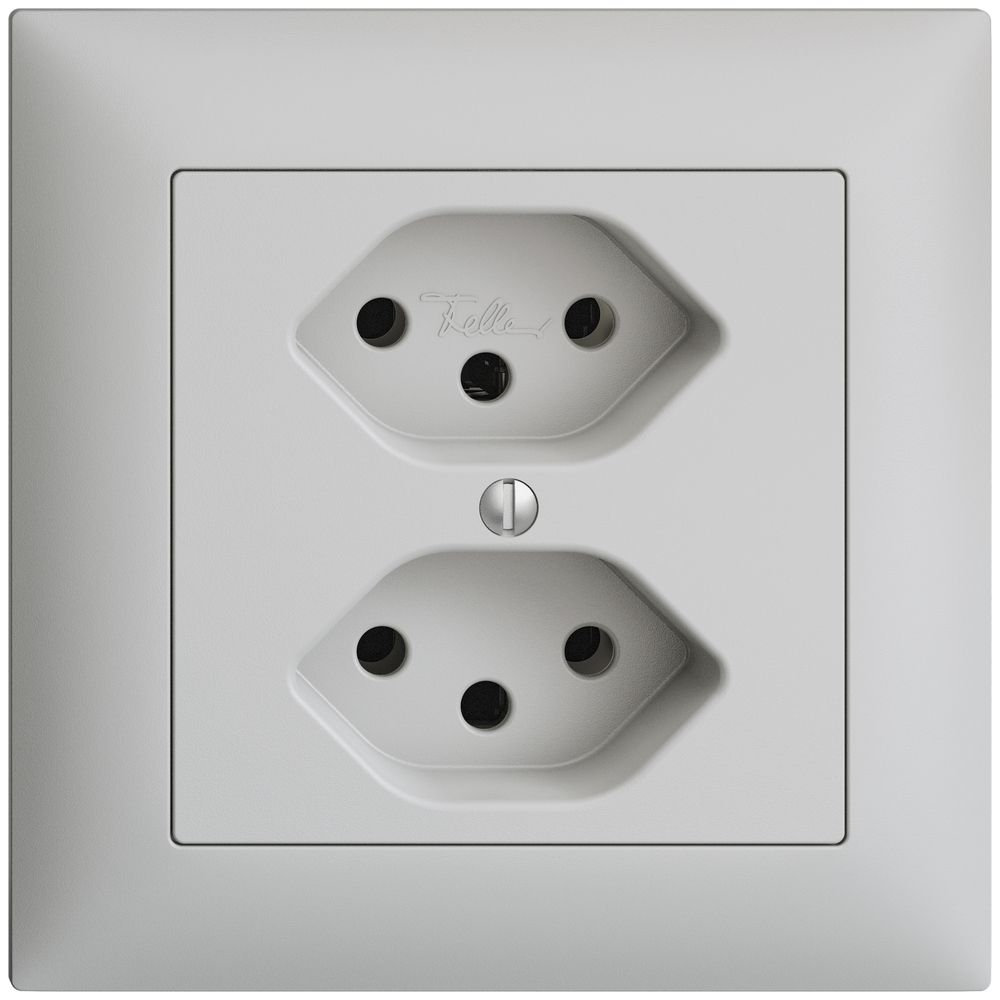 Prise ENC EDIZIOdue 2×T13 gris clair