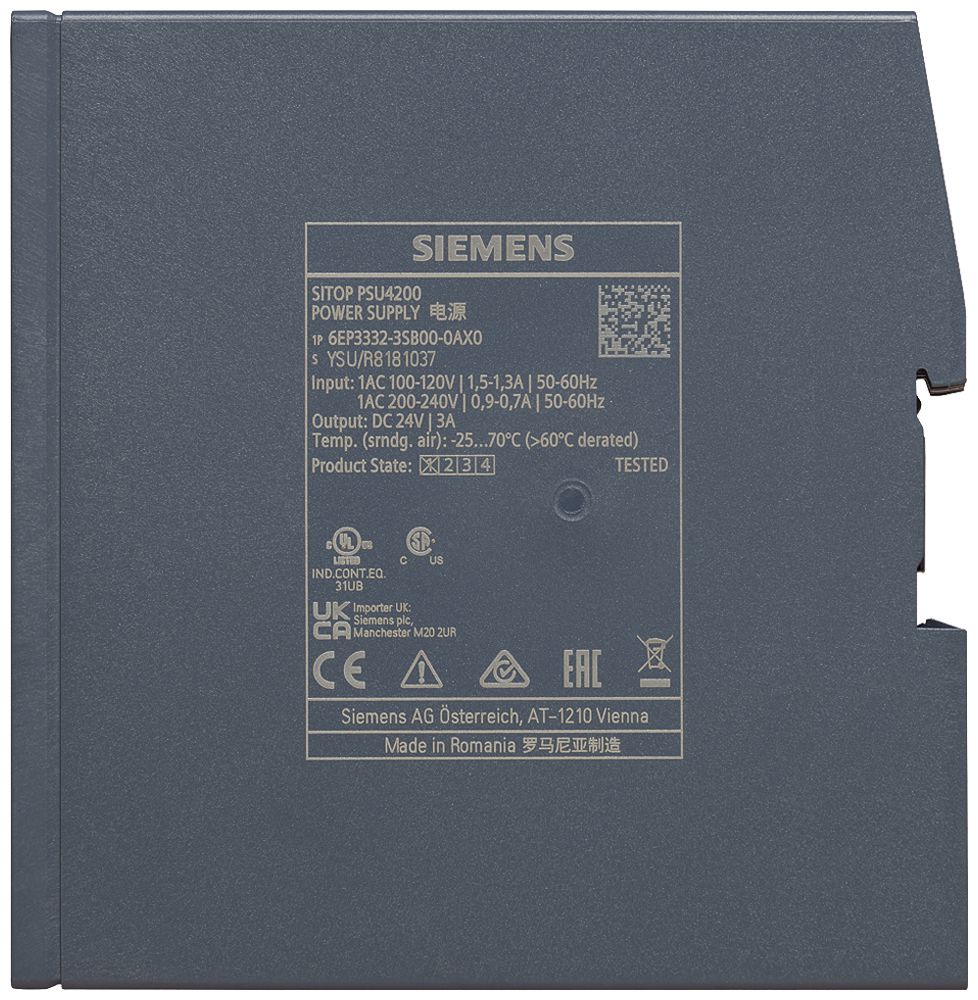 Alimentation Siemens SITOP PSU4200 IN: 120/240VAC OUT: 24VDC/3A 72W