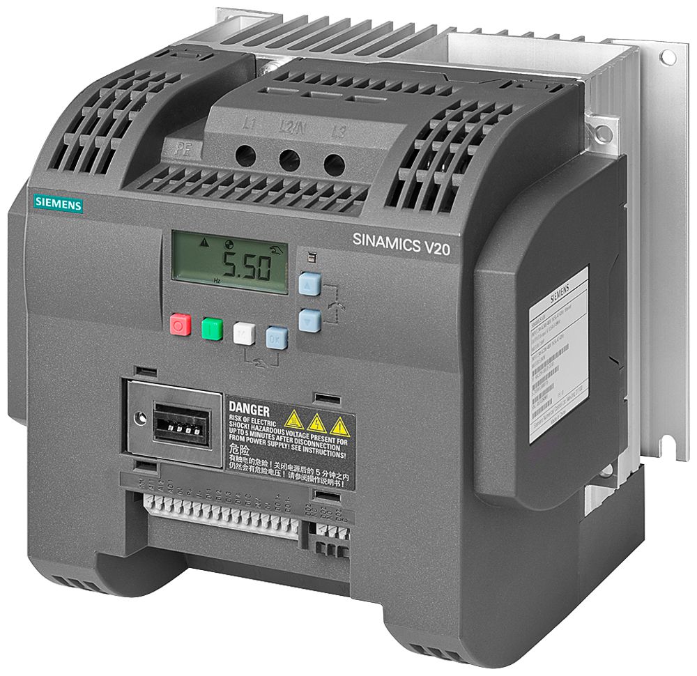 Frequenzumrichter Siemens SINAMICS V20 5.5kW 3AC Klasse A Modbus