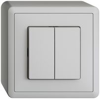 AP-Taster EDIZIOdue 2×A-R/1P hellgrau
