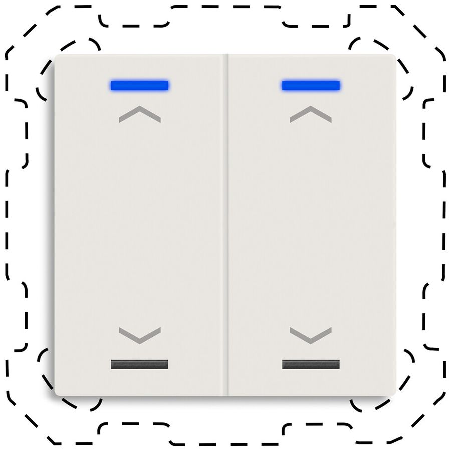 EB-Taster KNX RGBW MDT BE-TAL60T211.A1 2T/4B Temp.weiss matt "Jalousie"