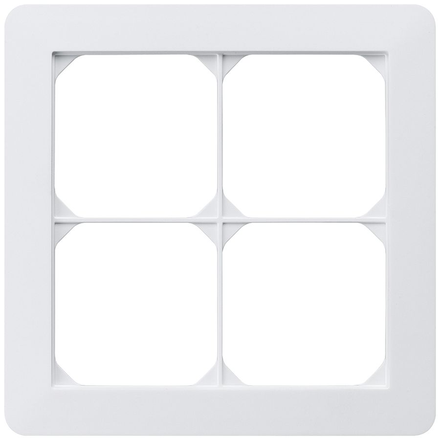 Cadre de recouvrement ENC kallysto.trend 2×2 blanc 154×154mm