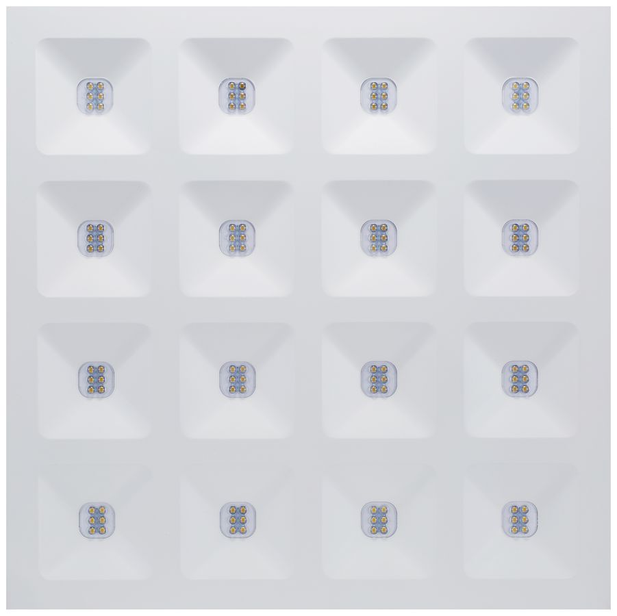 EB-LED-Deckenleuchte Sylvania Quadro 36W 4450lm 830 IP40 DIM 595×595mm weiss