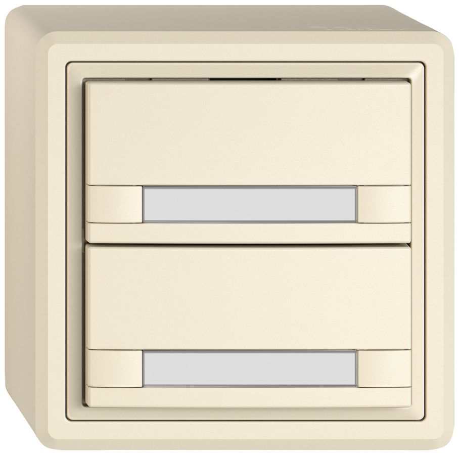 Pulsante KNX RGB AP EDIZIO.liv SNAPFIX® sensore temp.s.LED targ.2× com.2T cr