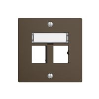 Montageset EDIZIOdue Geradeauslass, für 2×RJ45 freenet, coffee